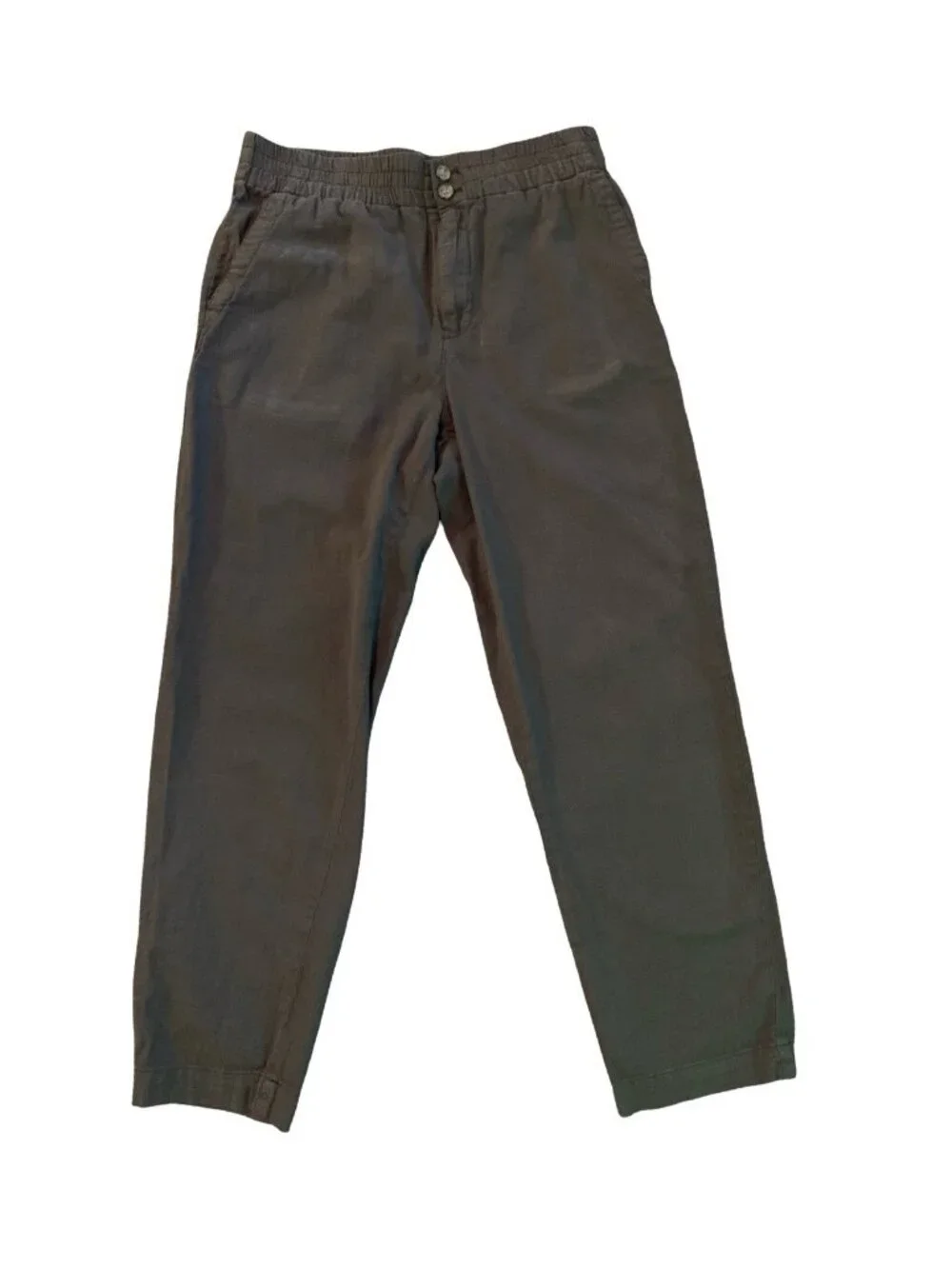 Marine Layer Allison Pant Women Tencel Zipper Button Fly Elastic Back  blue Sz S